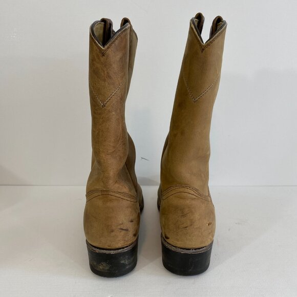 Dan Post Womens Brown Leather Pull On Work Cowboy Cowgirl Boots 6.5 - Picture 4 of 8